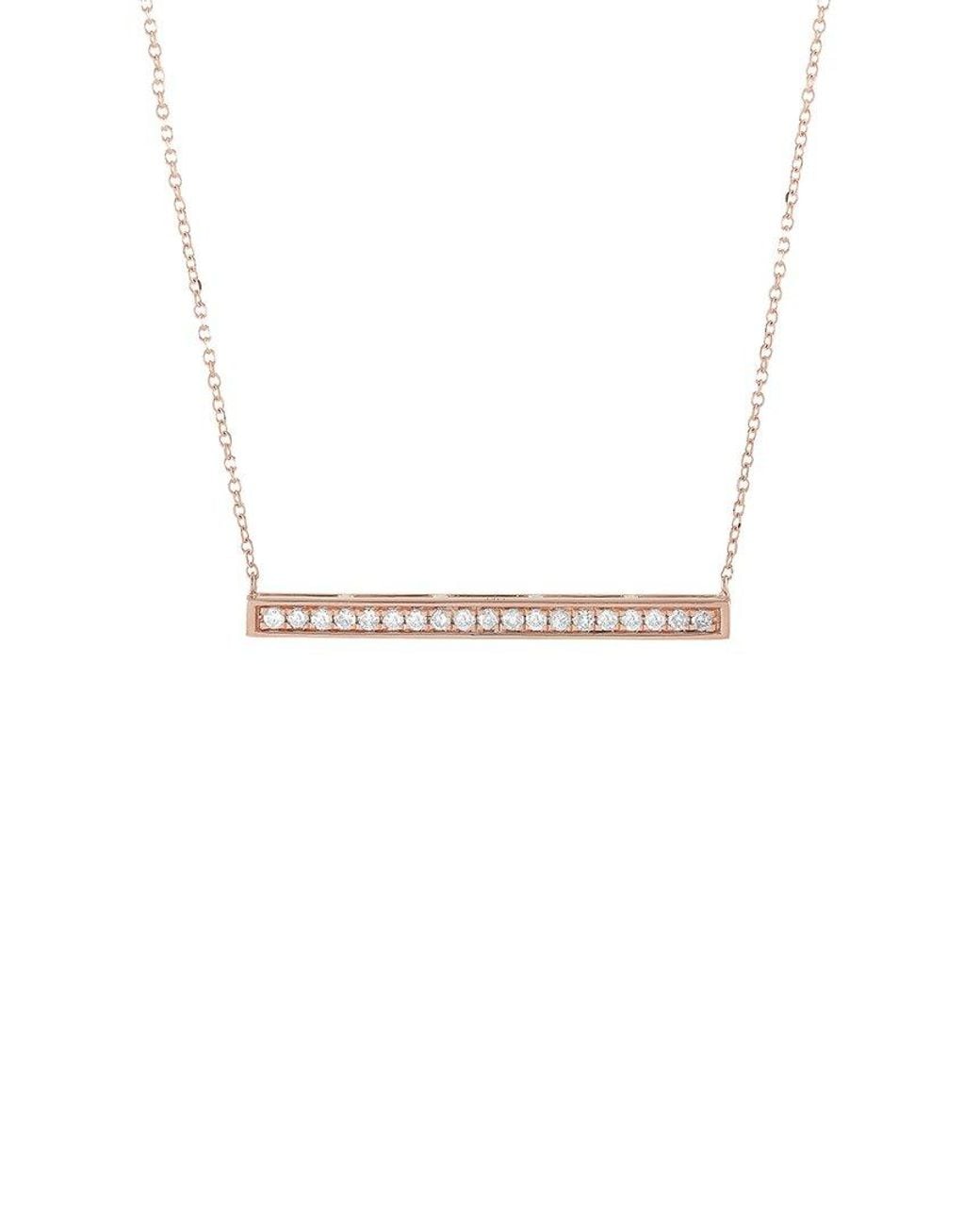 Diamond Select Cuts White 14K Rose 0.25 Ct. Tw. Diamond Necklace