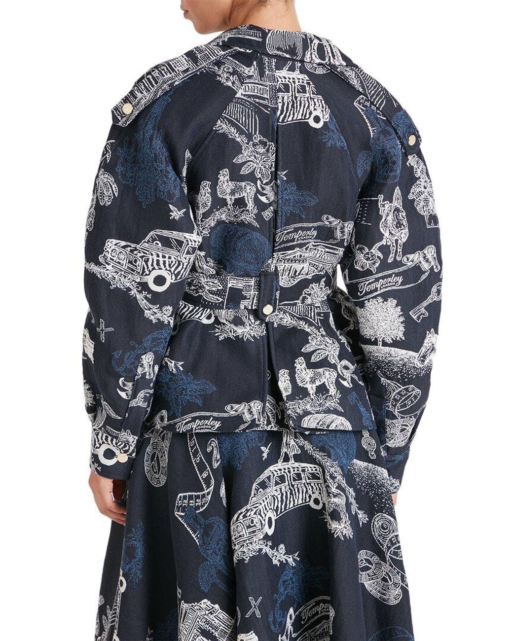 Temperley London Blue Anniversary Belted Jacket