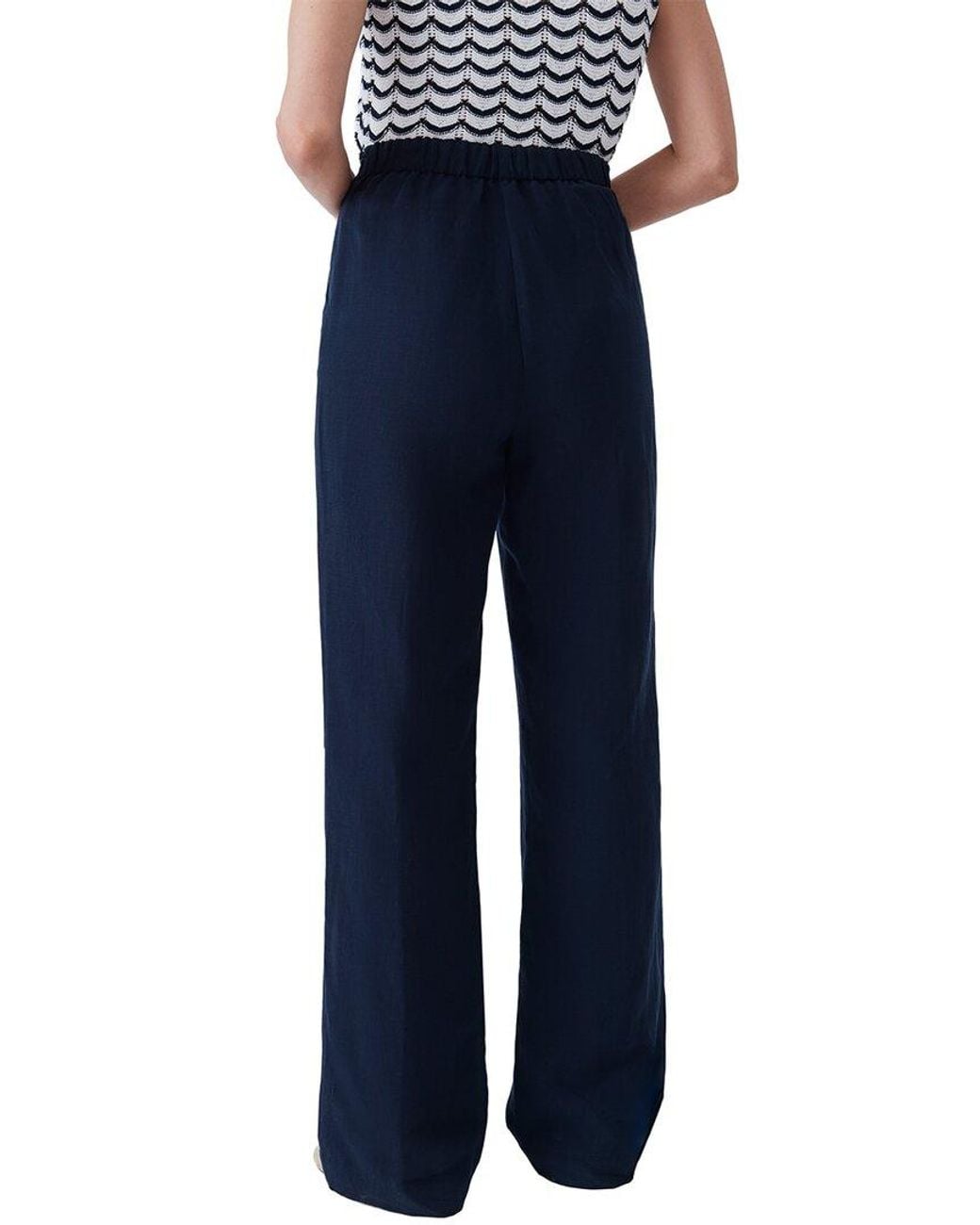 J.McLaughlin Blue Rita Linen-Blend Pant