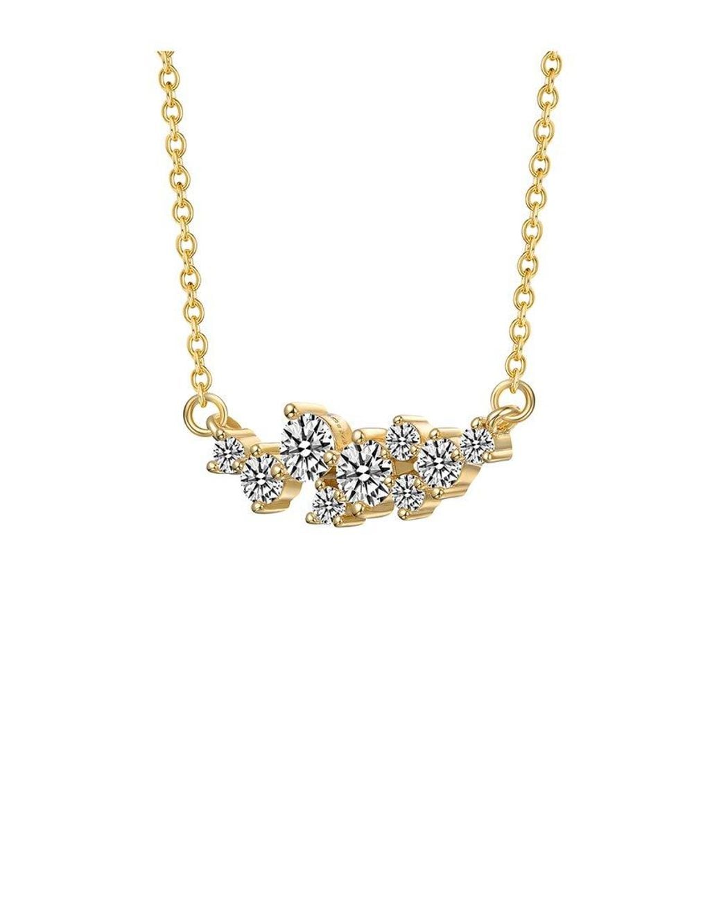 Genevive Jewelry Metallic 14K Diamond Cz Chain Necklace