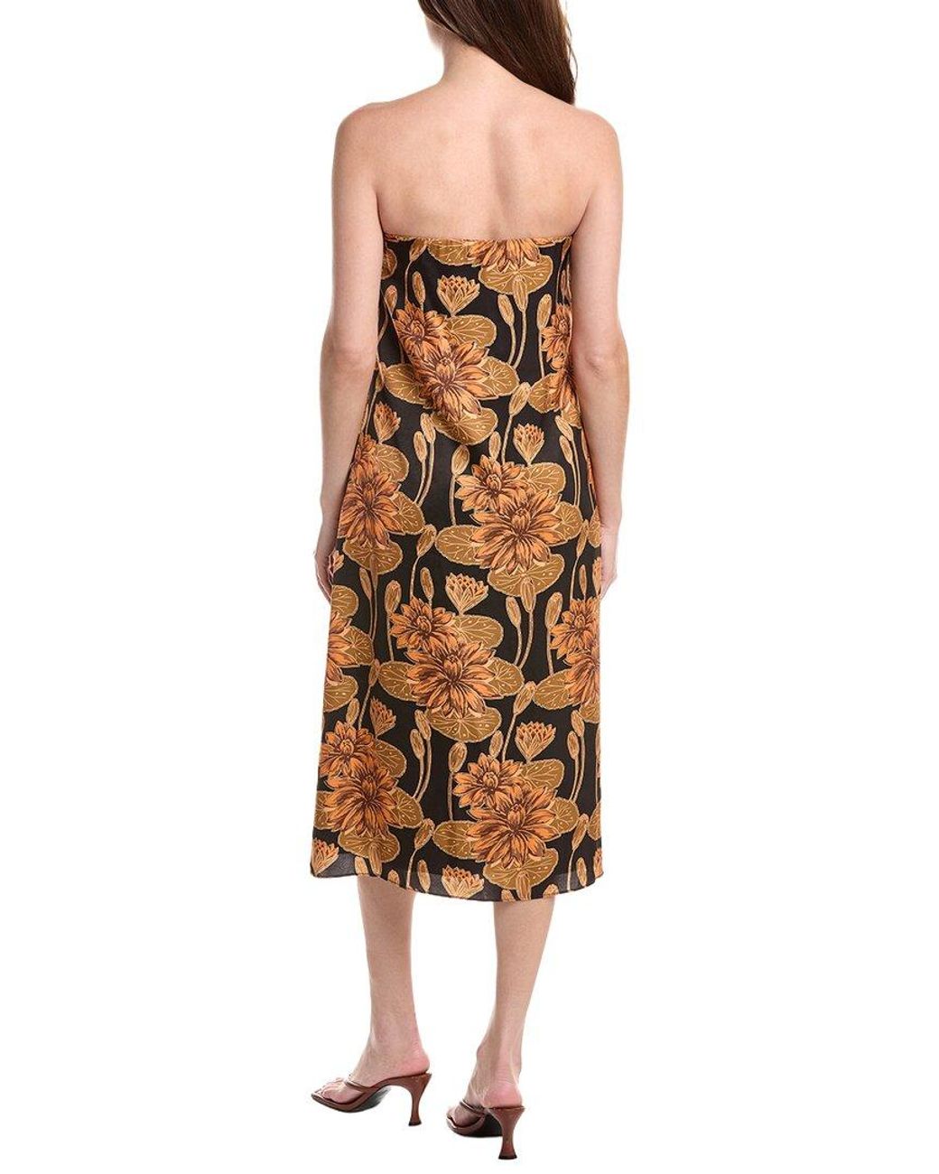 FLORA BEA NYC Brown Pierce Midi Dress