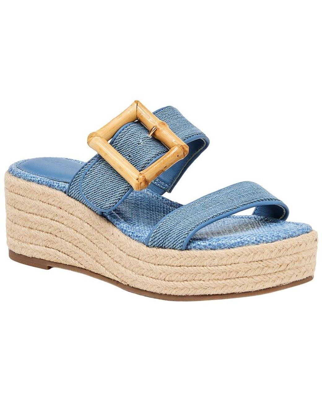 J.McLaughlin Blue Fleur Wedge