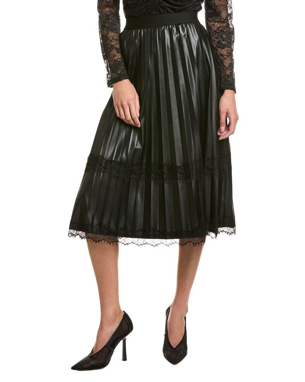 Ellen Tracy Green Pleated Skirt
