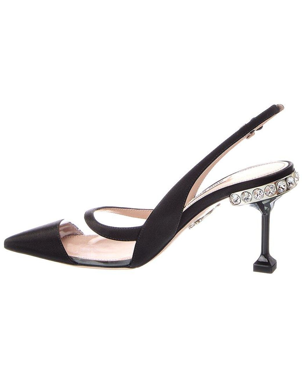 Miu Miu Metallic Satin Pump