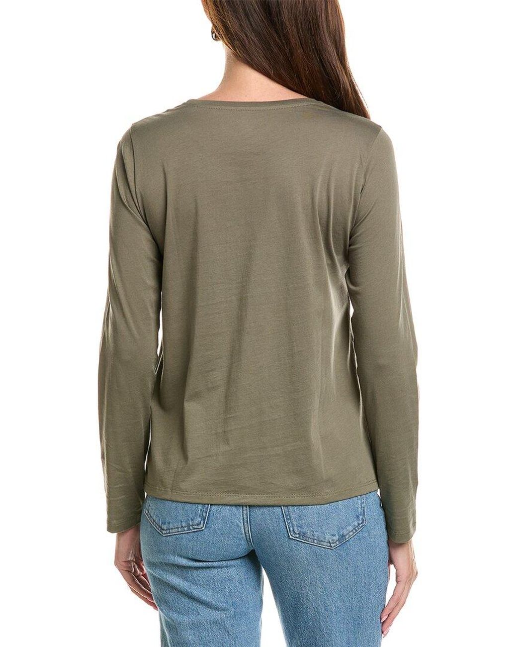 Eileen Fisher Gray Round Neck T-Shirt