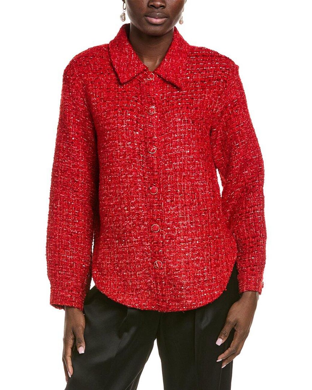 Endless Rose Red Tweed Shirt