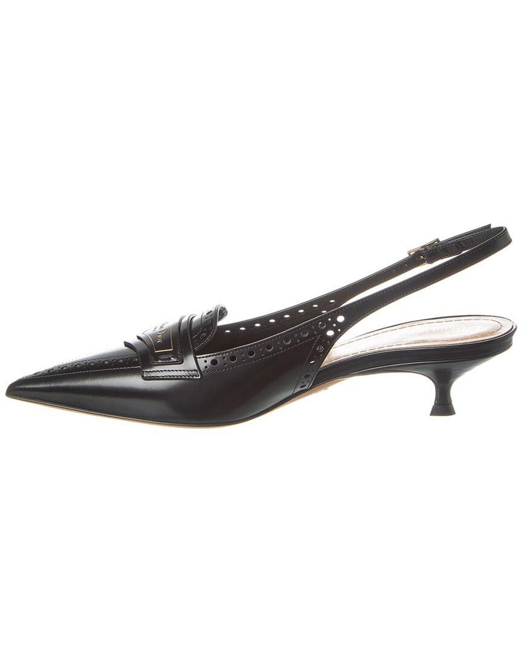 Dior Boy Leather Slingback Pump in Metallic | Lyst