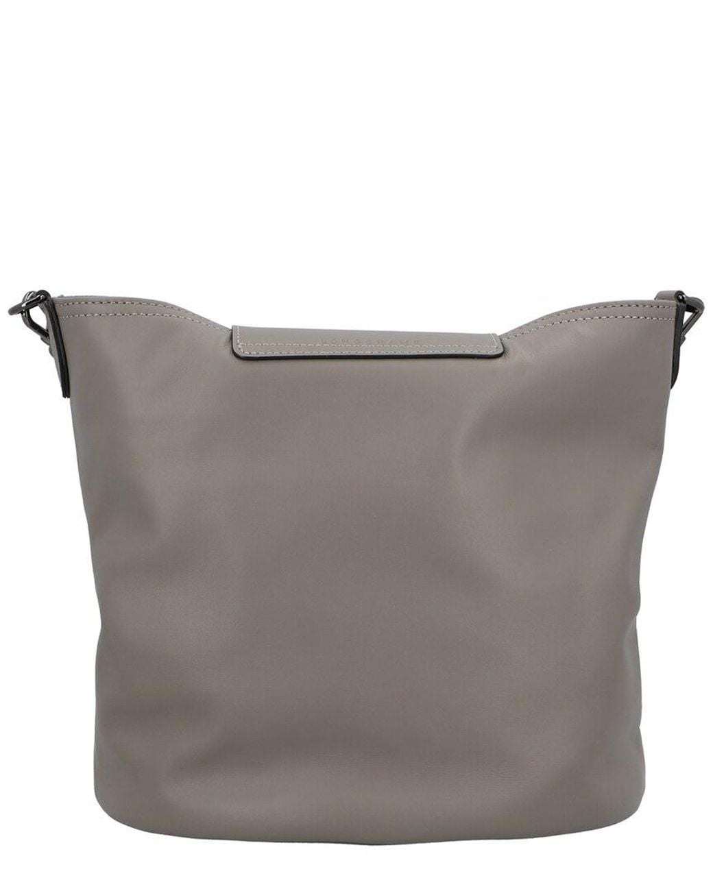 Longchamp Gray Le Pliage Xtra M Leather Shoulder Bag