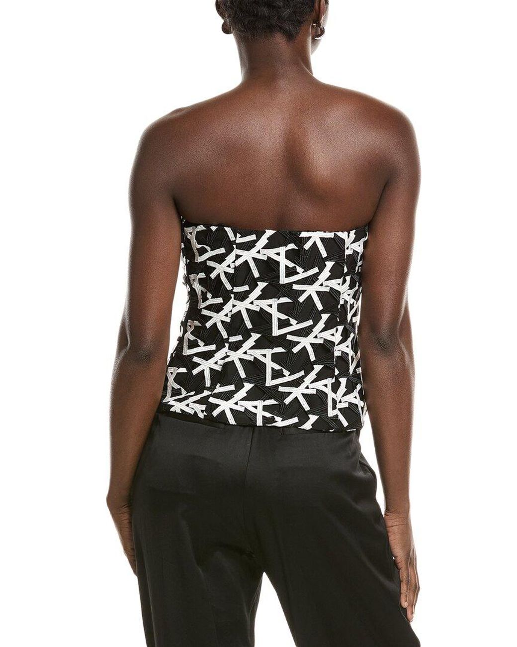 Akris Black Lace Silk-Lined Top