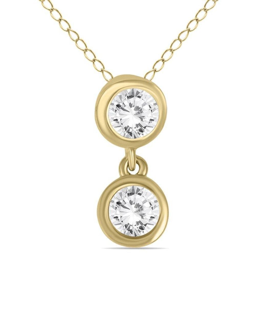 Diamond Select Cuts Metallic 14k 0.46 Ct. Tw. Diamond Necklace