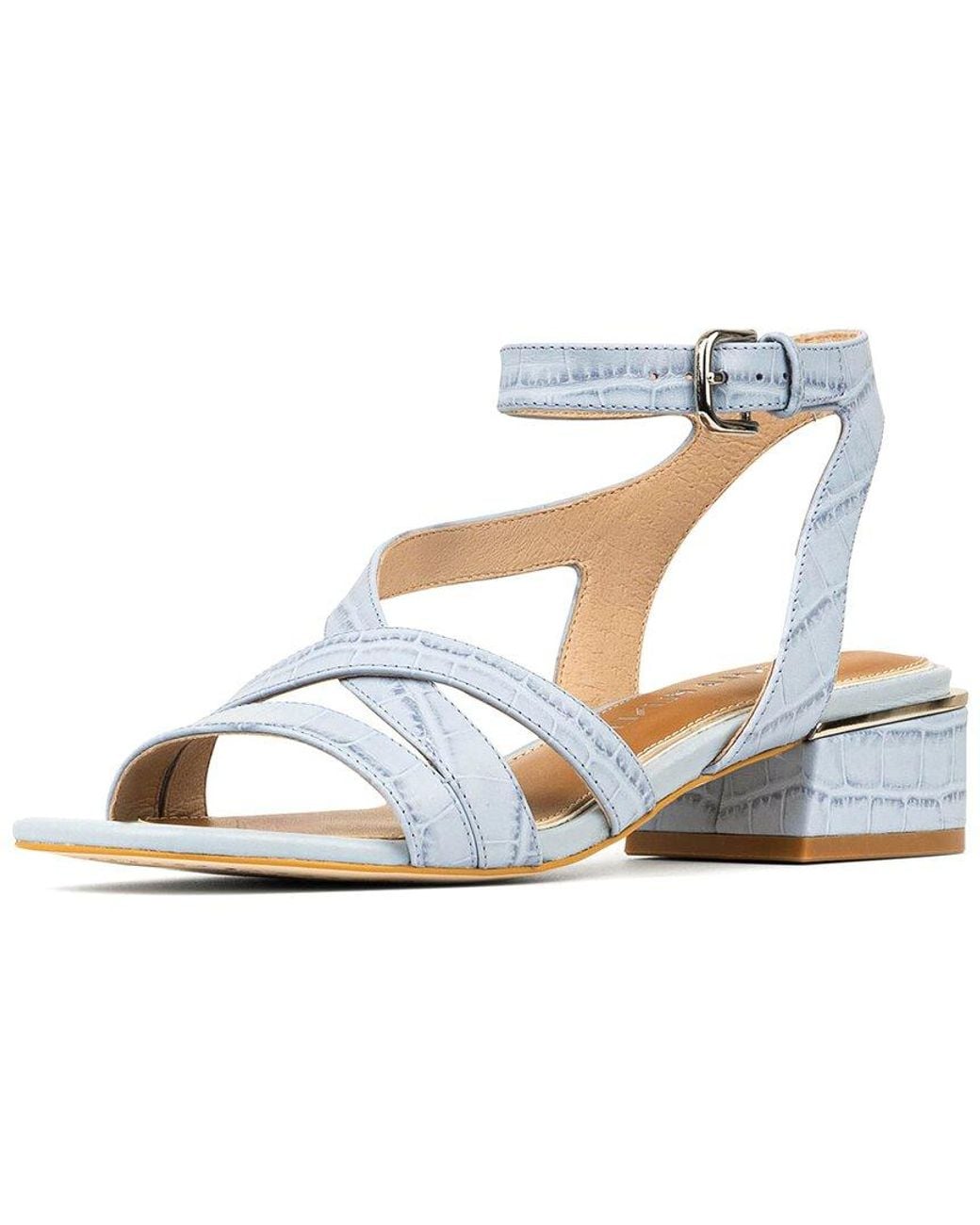 Donald J Pliner Metallic Frannie Leather Sandal