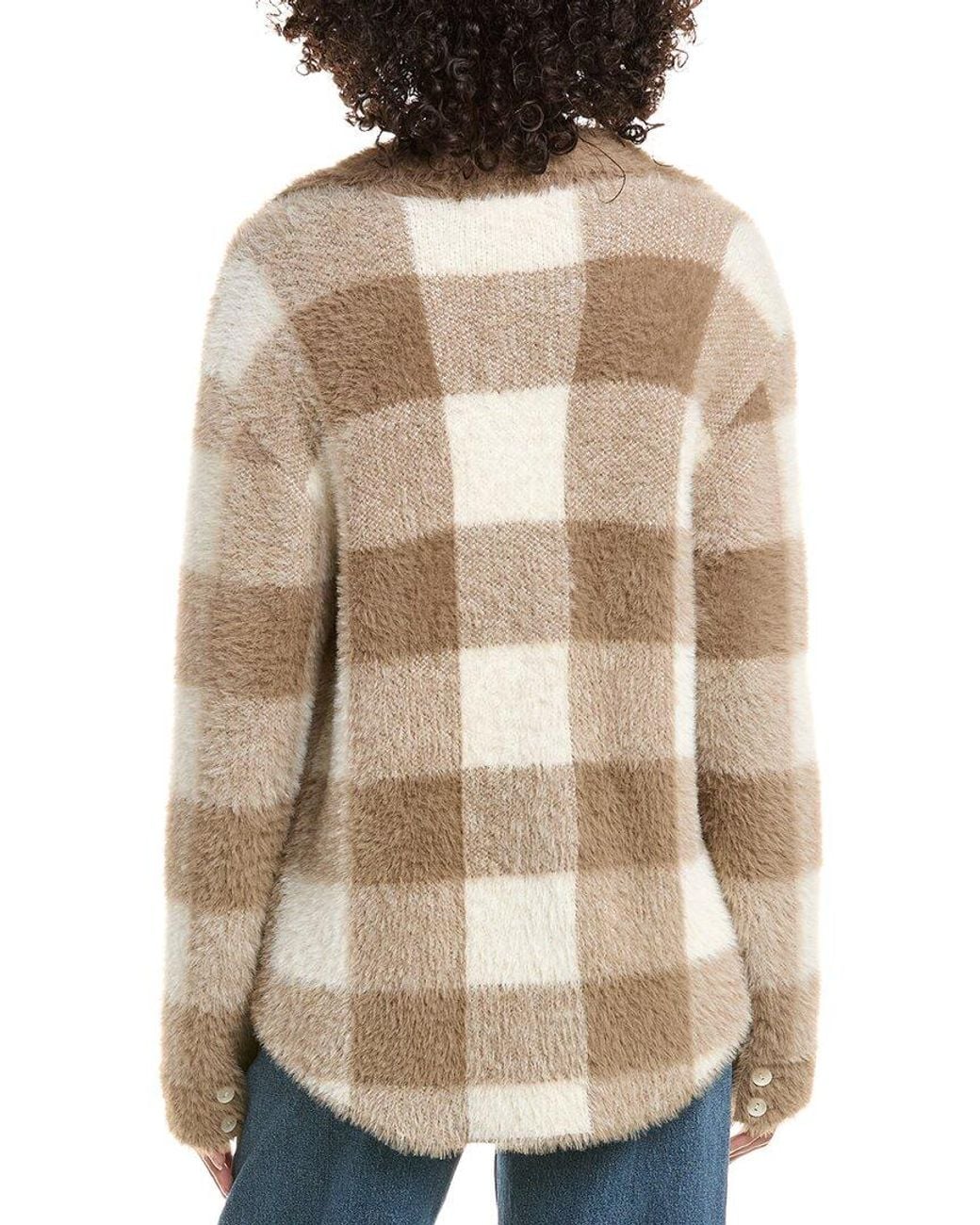 Bella Dahl Natural Knitted Fuzzy Shacket