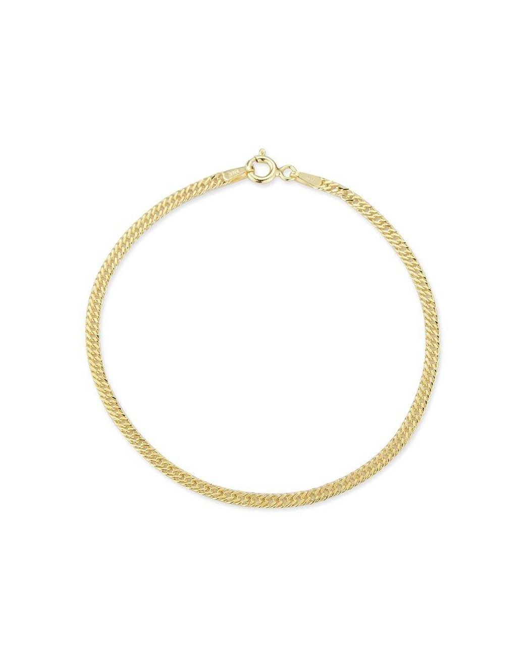 Glaze Jewelry Metallic 14k Over Silver Double Curb Link Bracelet