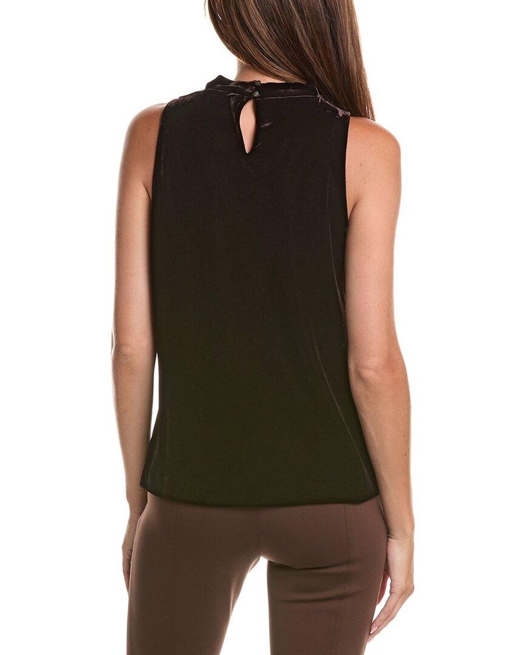 Theory Black High Cowl Top