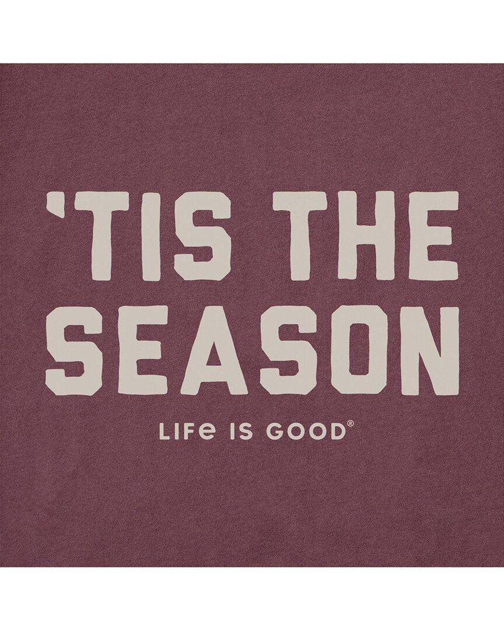 Life Is Good. Purple Long Sleeve Crusher T-Shirt