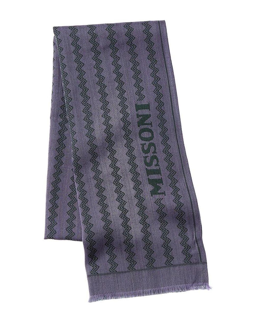 Missoni Blue Wool Scarf