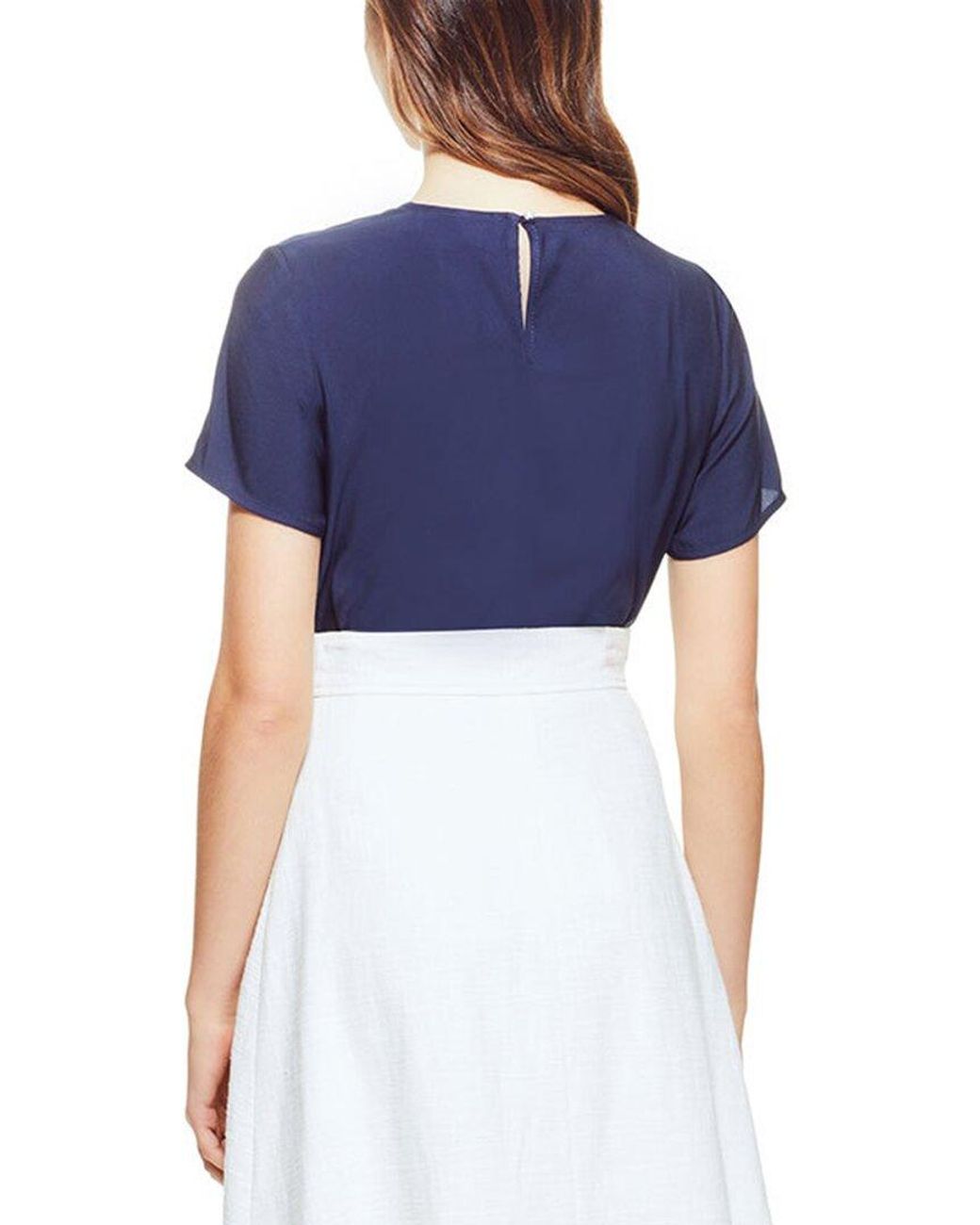 PEARL BY LELA ROSE Blue Top