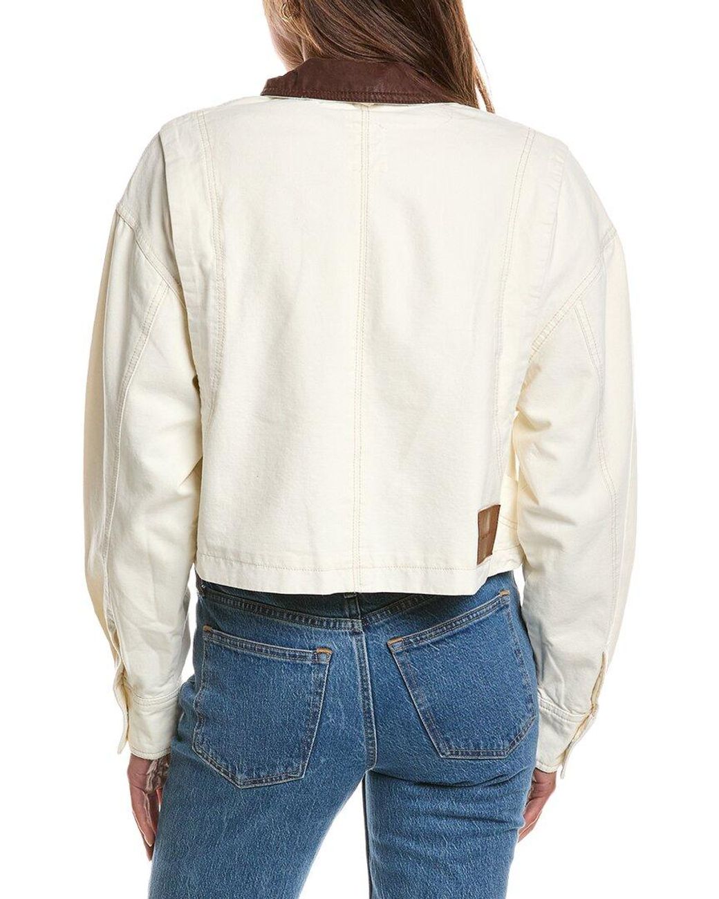Free People Blue Martha Workwear Jacket