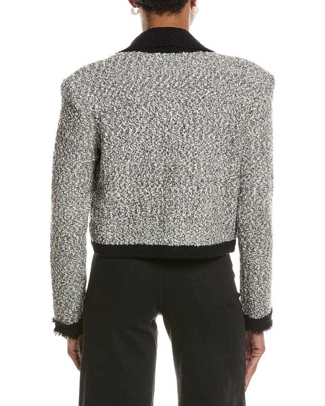 L'Agence Black Arielle Collared Jacket