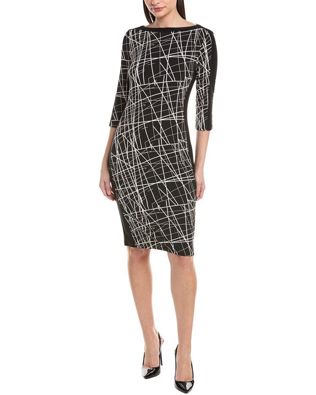 Joseph Ribkoff Black Printed Midi Dress