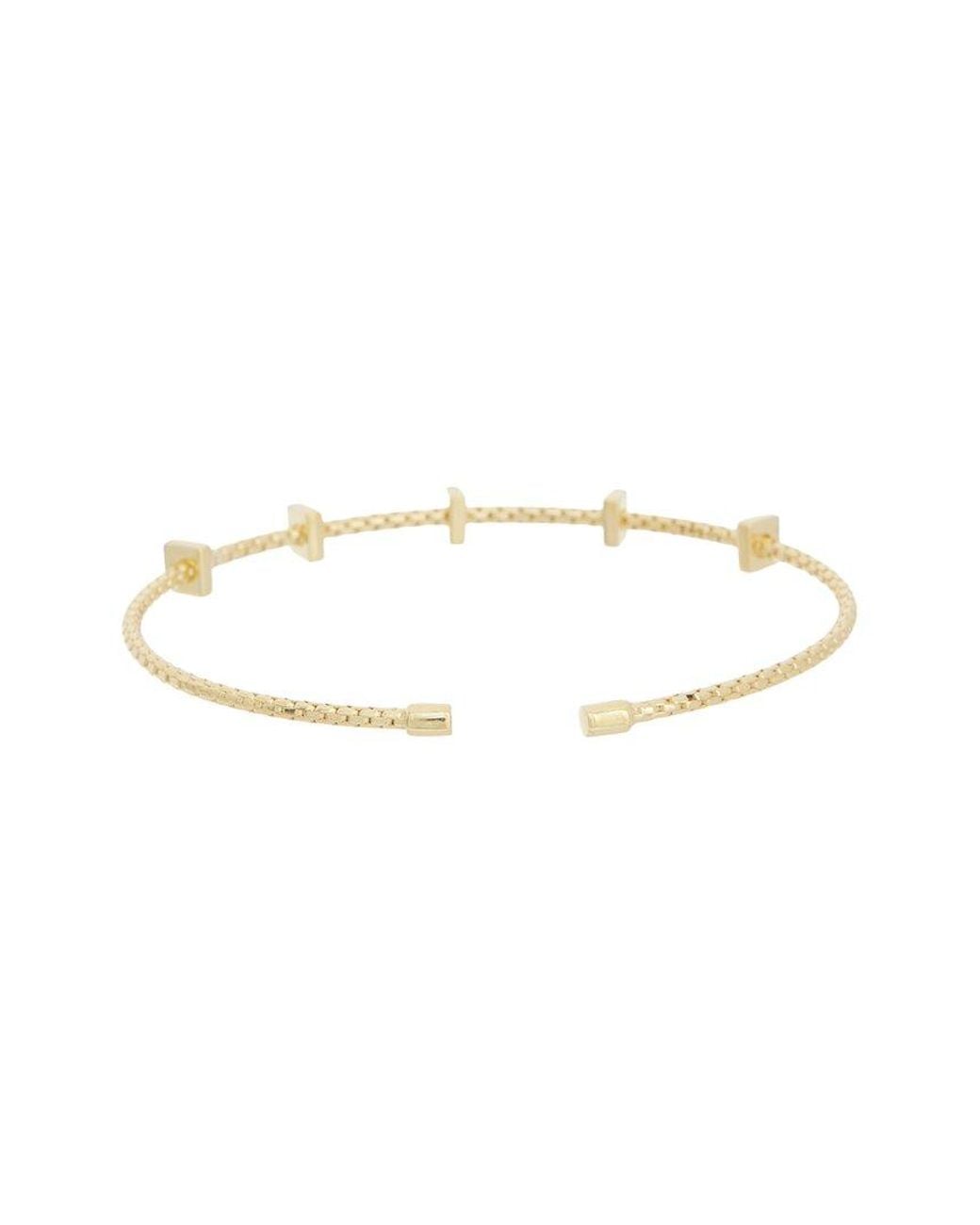 Meshmerise White 18K Plated 0.10 Ct. Tw. Diamond Mesh Bangle