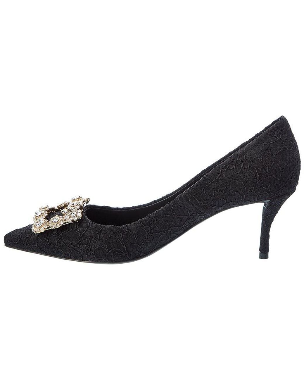 Roger Vivier Black Lace Pump