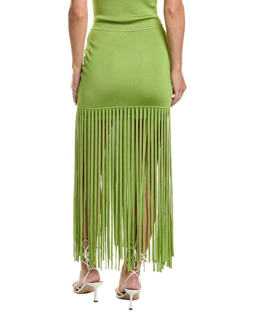 Toccin Green Amalia Ruched Mini Skirt