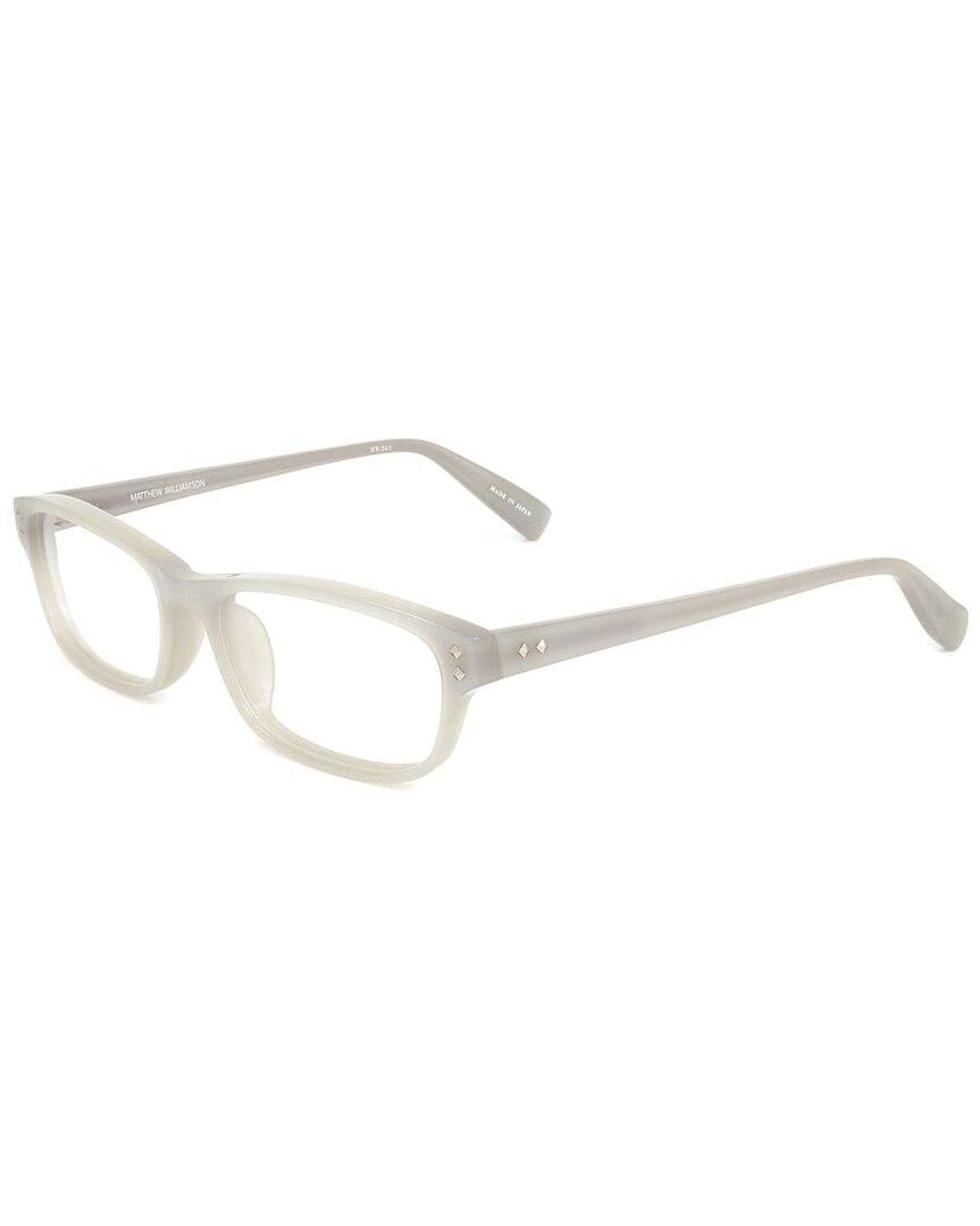 Linda Farrow White Matthew Williamson By Linda Farrow Mw26 55Mm Optical Frames