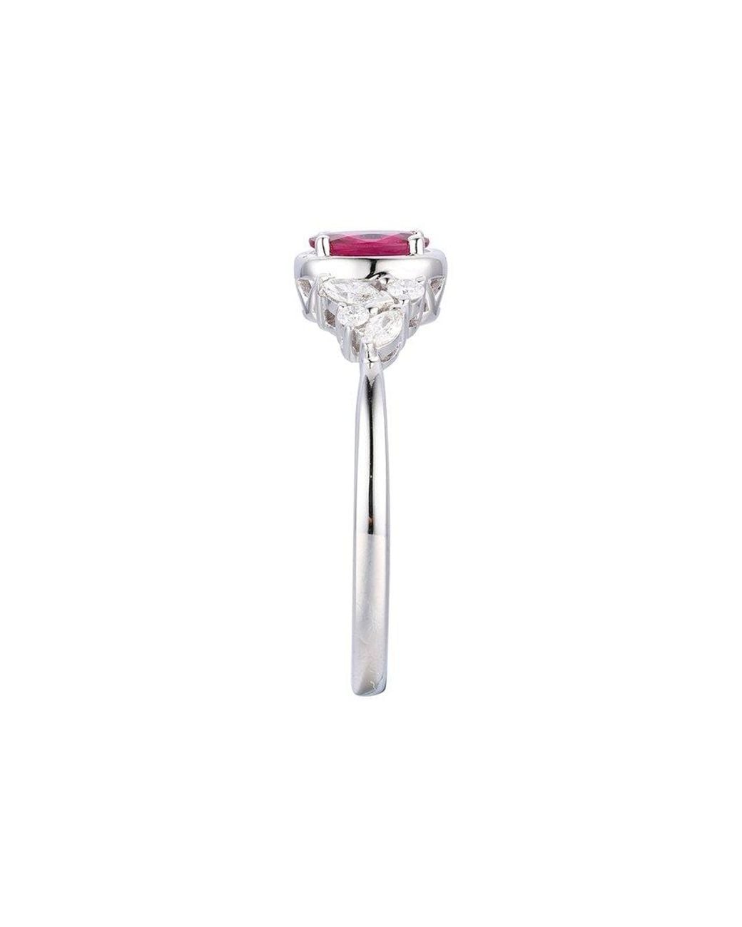 Gregg Ruth Pink 14K 0.66 Ct. Tw. Diamond & Ruby Ring