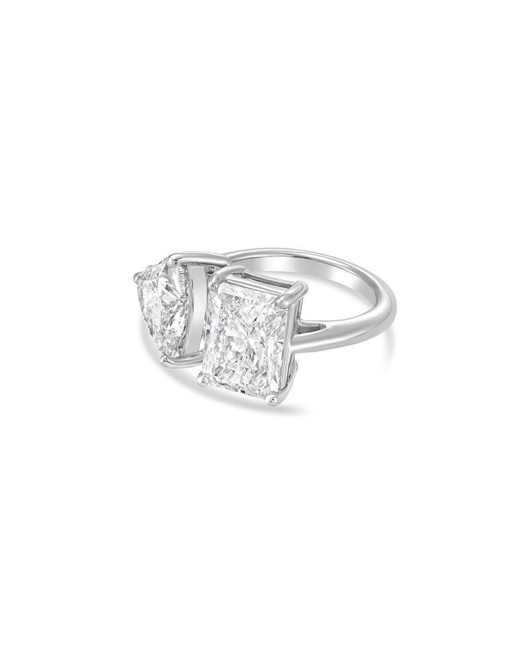 Diana M White Diana M. 14K 4.00 Ct. Tw. Lab-Grown Diamond Two-Stone Ring