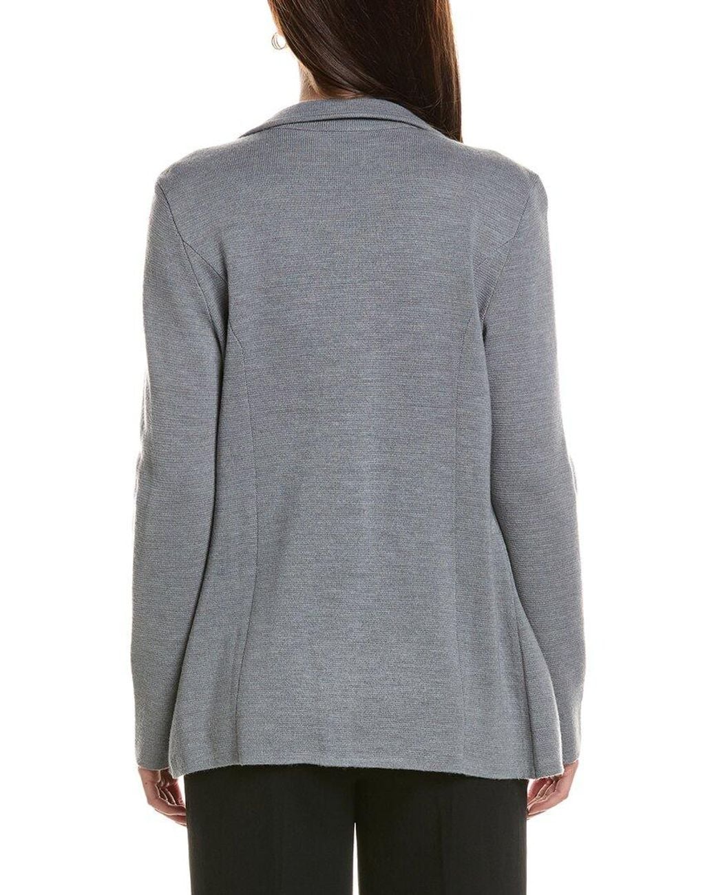 Bruno Magli Gray Wool-blend Sweater Blazer