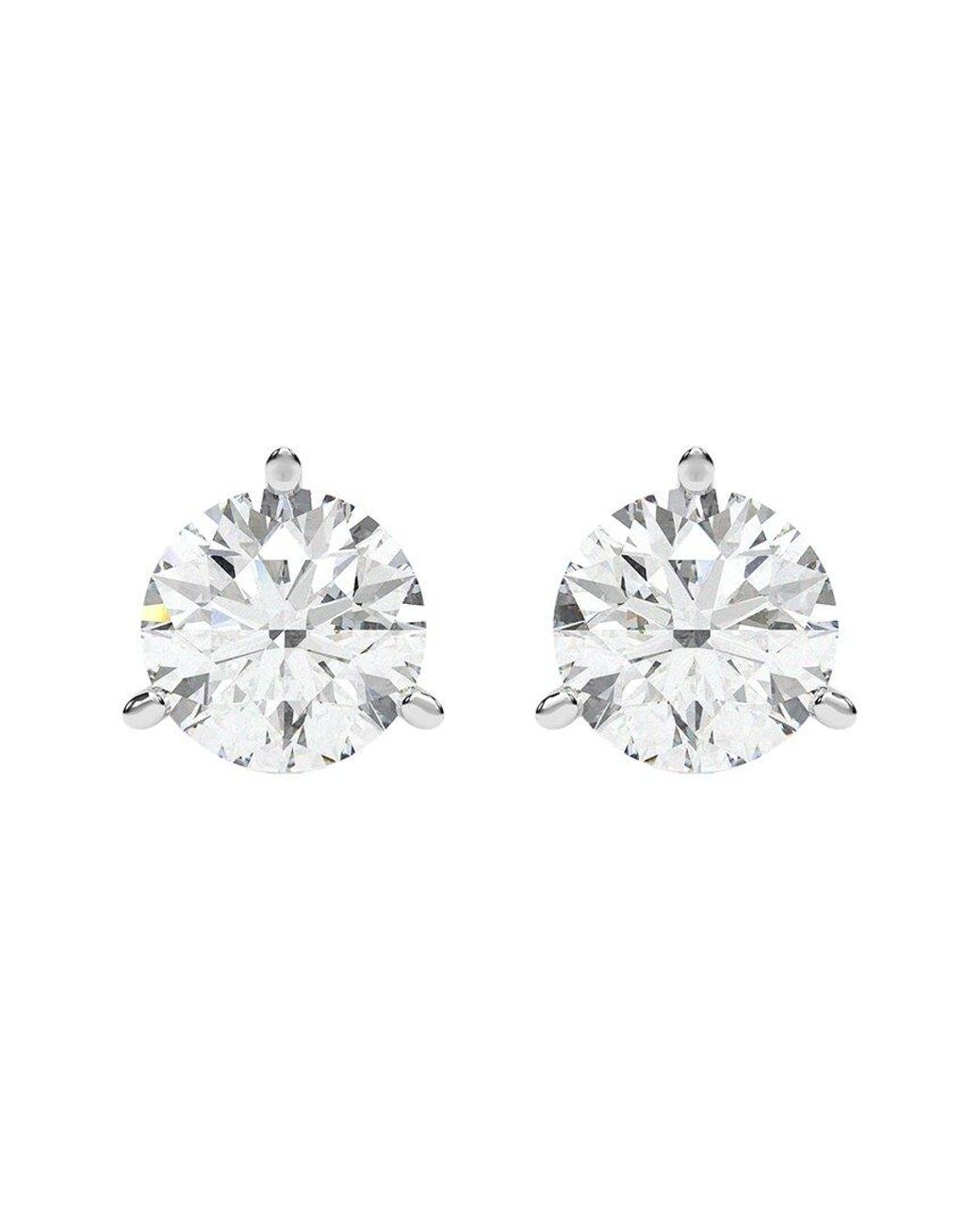 Diamond Select Cuts Metallic 14K 4.00 Ct. Tw. Diamond Earrings