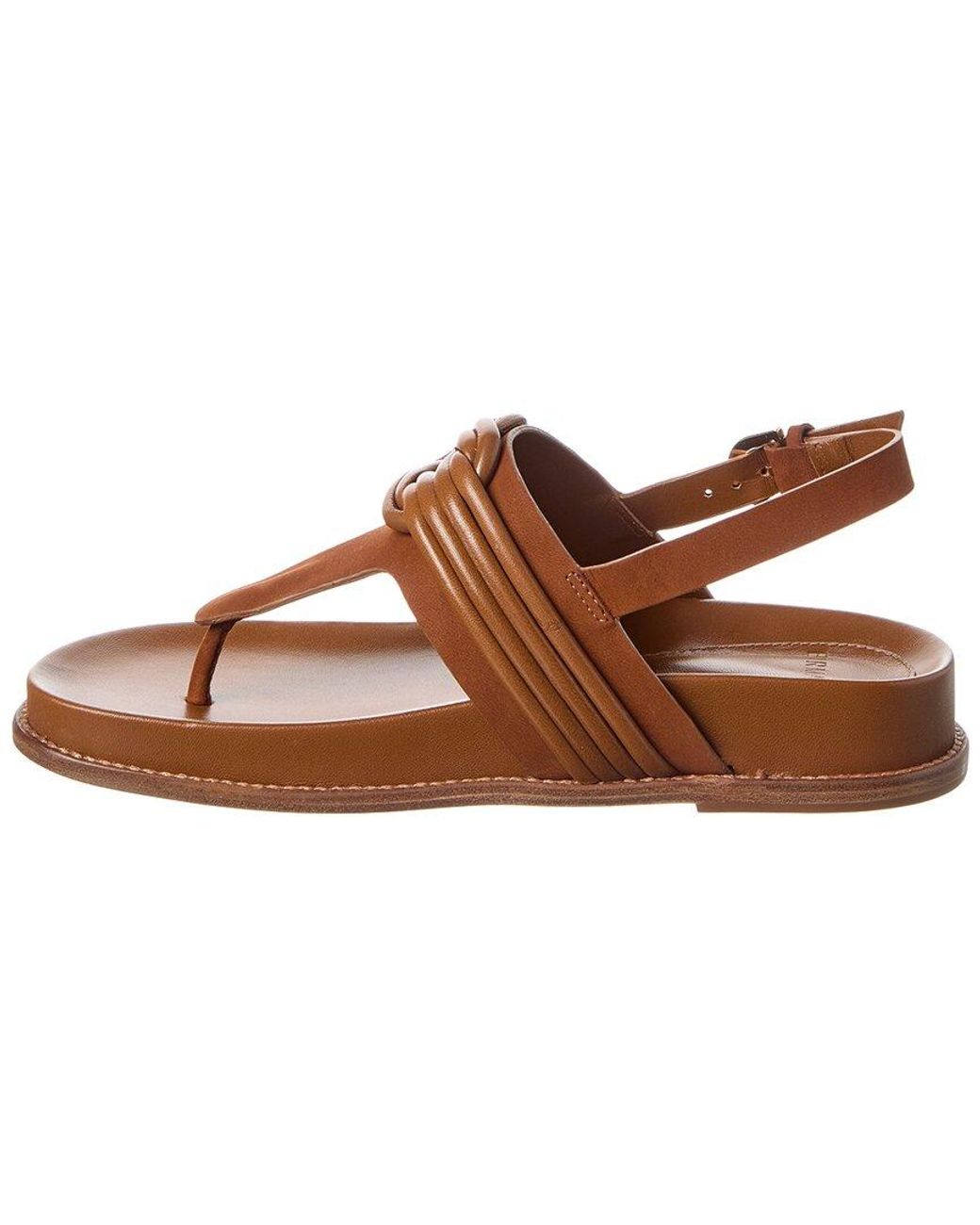 Alexandre Birman Brown V 40 Leather Sandal