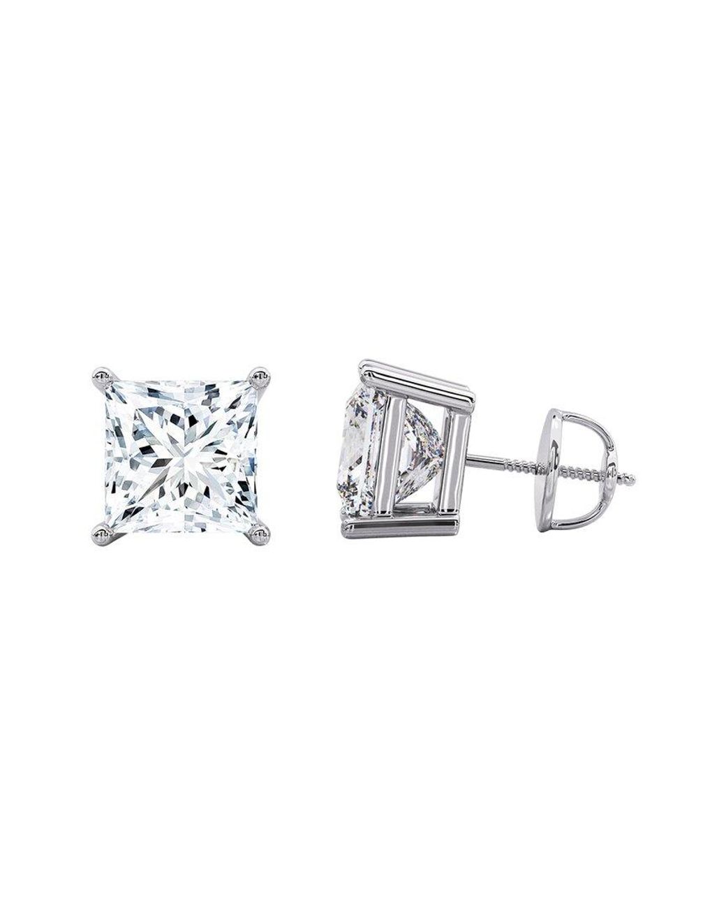 Lab Grown Diamonds Metallic 14K 9.00 Ct. Tw. Lab-Grown Diamond Earrings