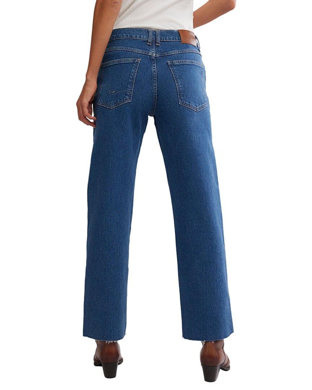 Free People Blue Risk Taker Semi-Relaxed Jean