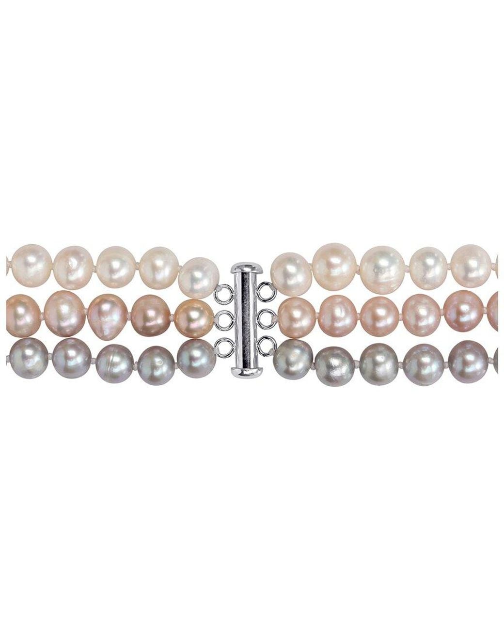 Pearls Metallic 7.5-8Mm Pearl Necklace