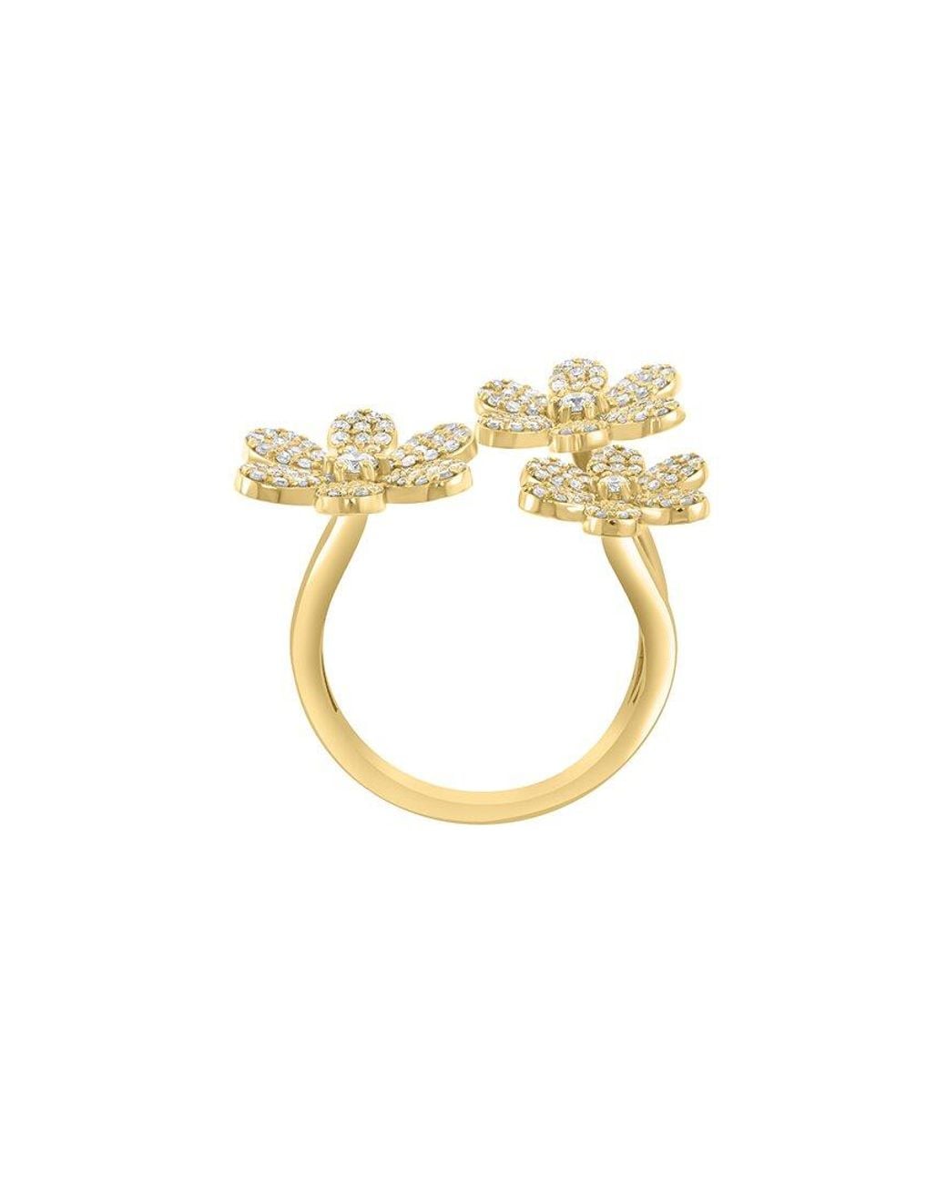 Effy Fine Jewelry Metallic 14K 0.89 Ct. Tw. Diamond Ring
