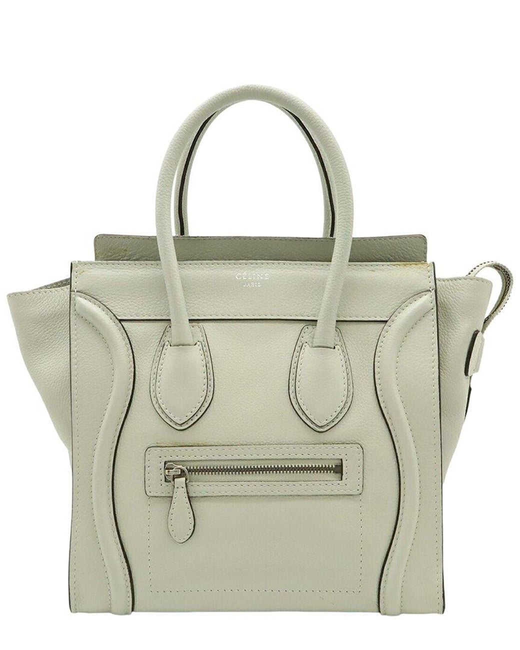 Céline Metallic Luggage Micro Shopper Tote (authentic Pre-loved)