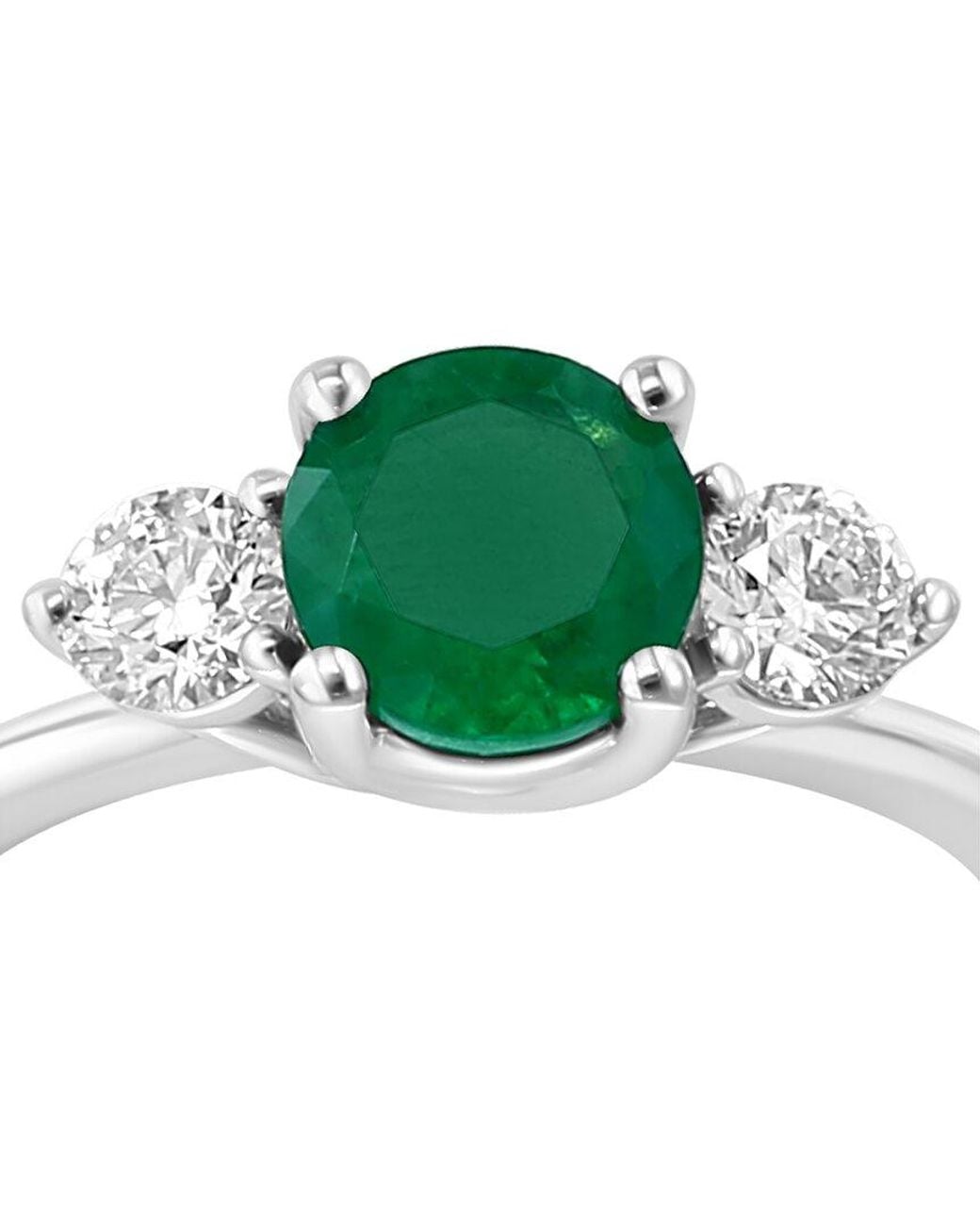 Effy Fine Jewelry Green 14K 1.39 Ct. Tw. Diamond & Emerald Ring