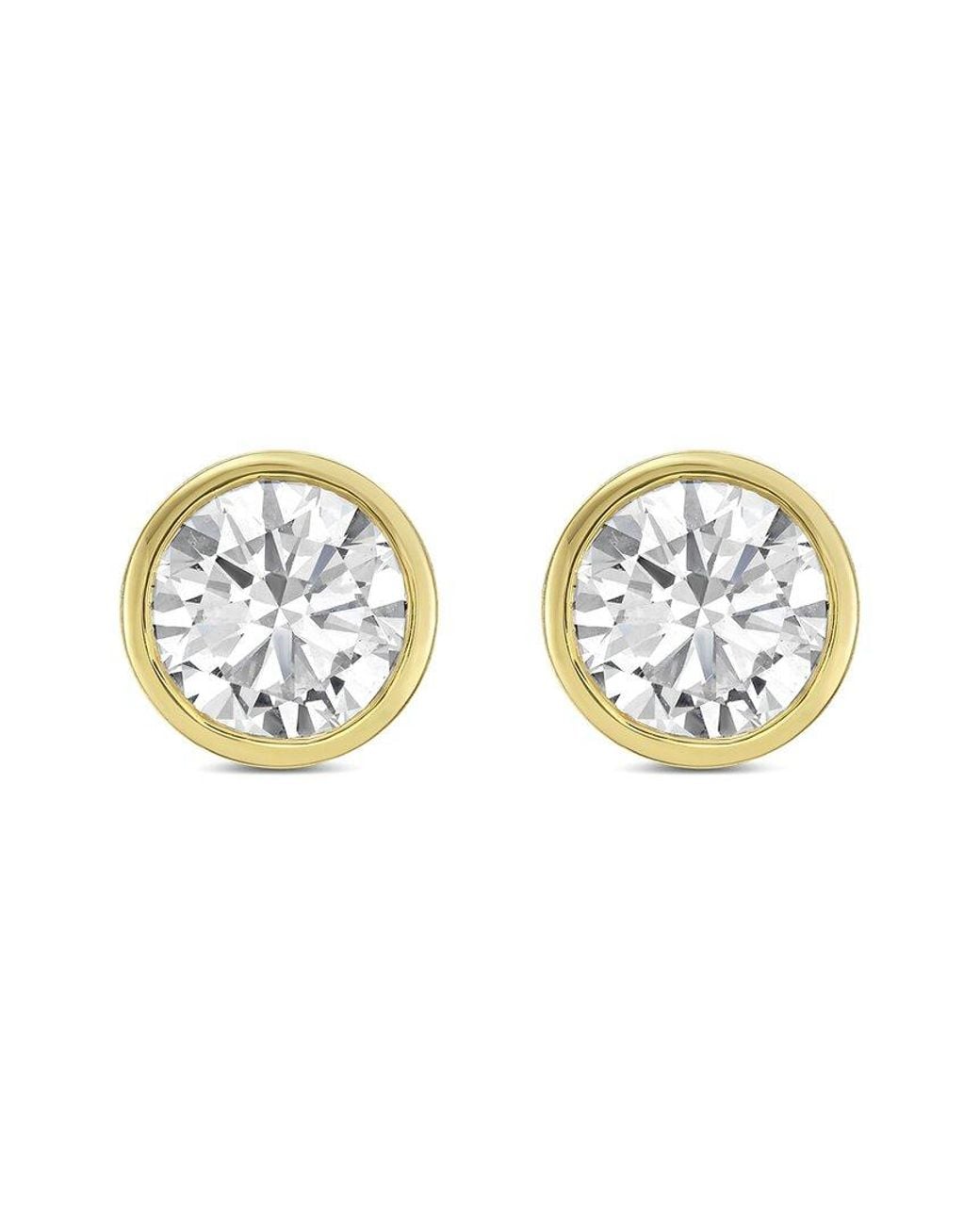 Diana M Metallic Diana M. 14K 1.00 Ct. Tw. Lab-Grown Diamond Stud Earrings