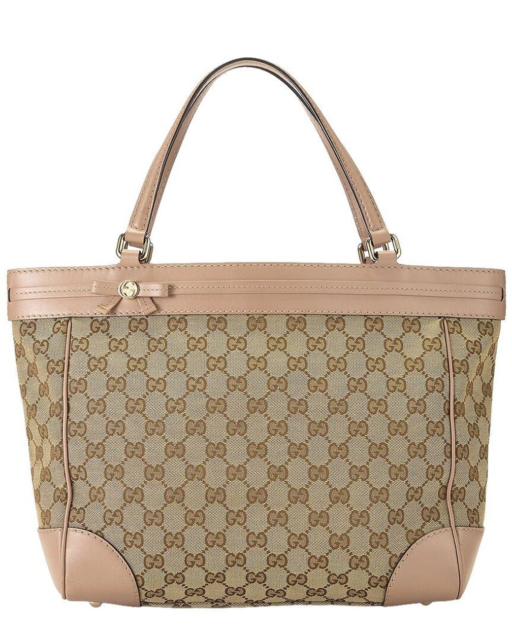 Gucci Brown Canvas & Leather Mayfair Tote (Authentic Pre-Loved)
