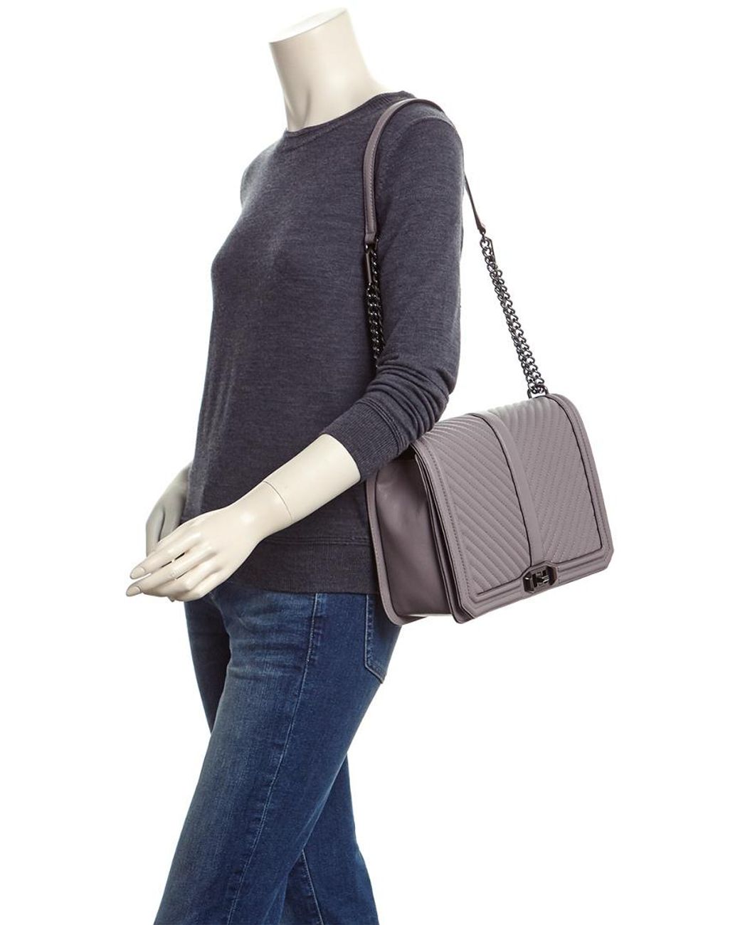 Rebecca minkoff love crossbody grey deals