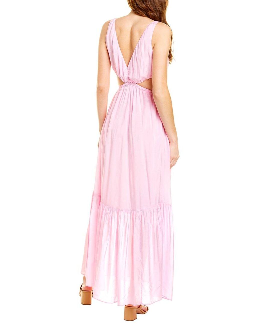 Ash Pink Pari Cutout Maxi Dress