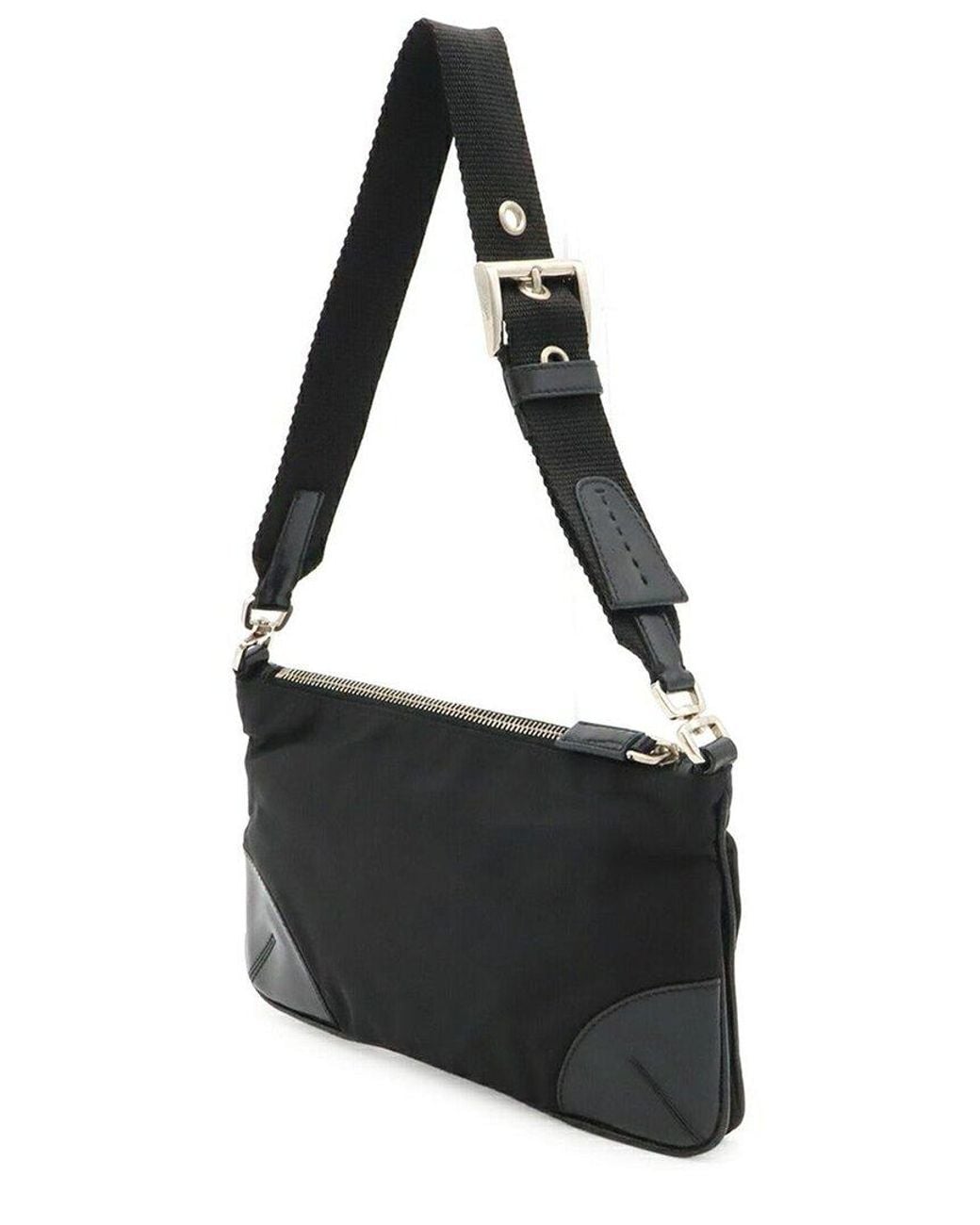 Prada Black Tessuto Nylon Light Shoulder Bag (Authentic Pre-Loved)