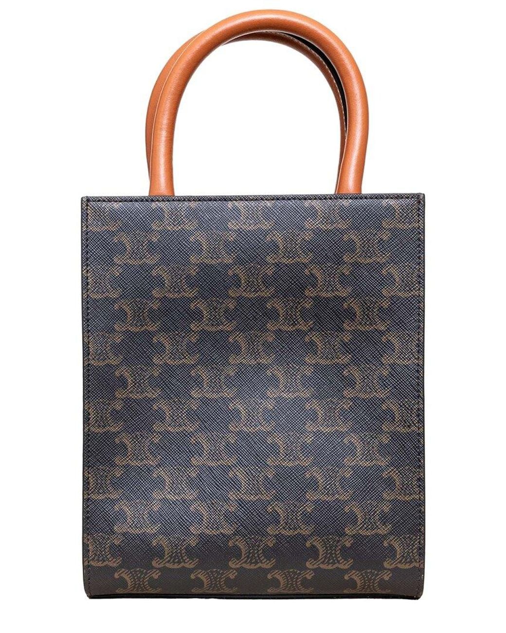 Céline Blue Multicolor Leather Mini Vertical Cabas Tote (authentic Pre-loved)