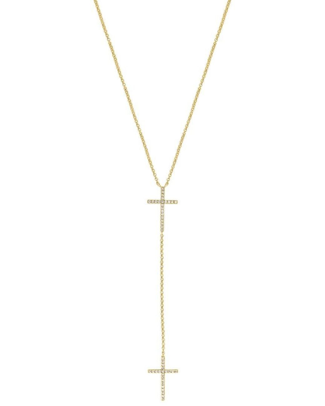 Effy Fine Jewelry Metallic 14K 0.13 Ct. Tw. Diamond Necklace