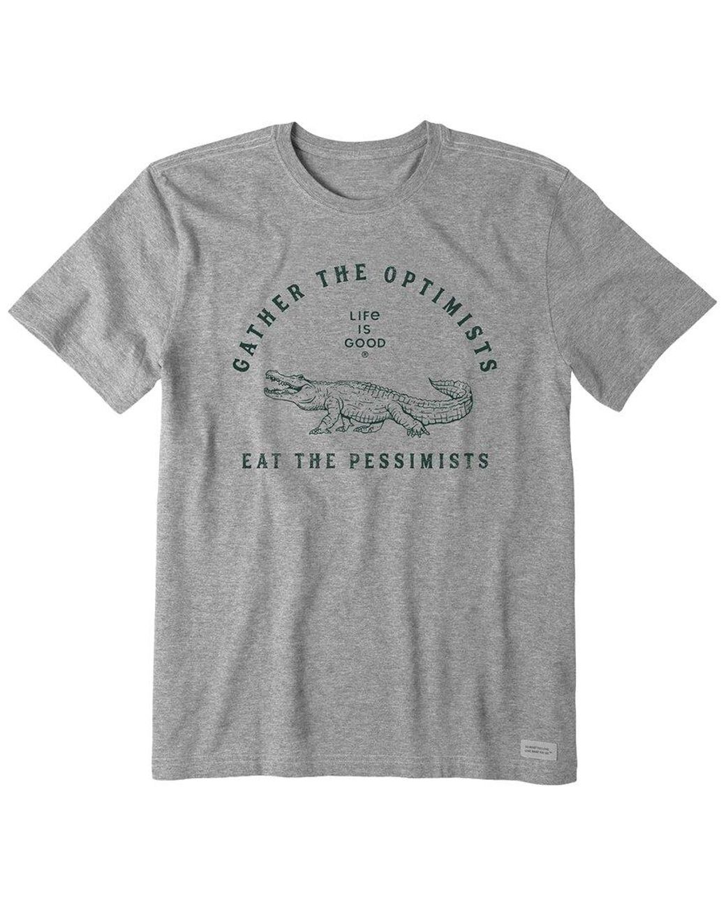 Life Is Good. Gray Crusher T-Shirt for men