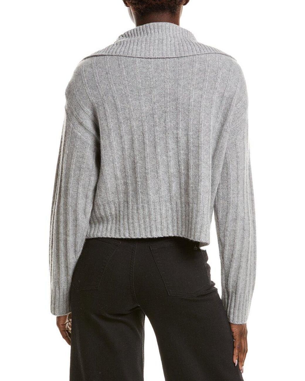 NAADAM Gray Premium 100% Cashmere Reversible Collared Cardigan