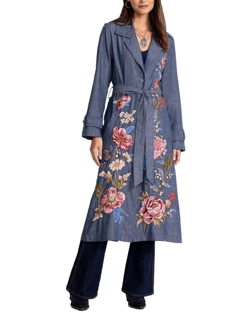 Johnny Was Blue Petite Florrie Coat
