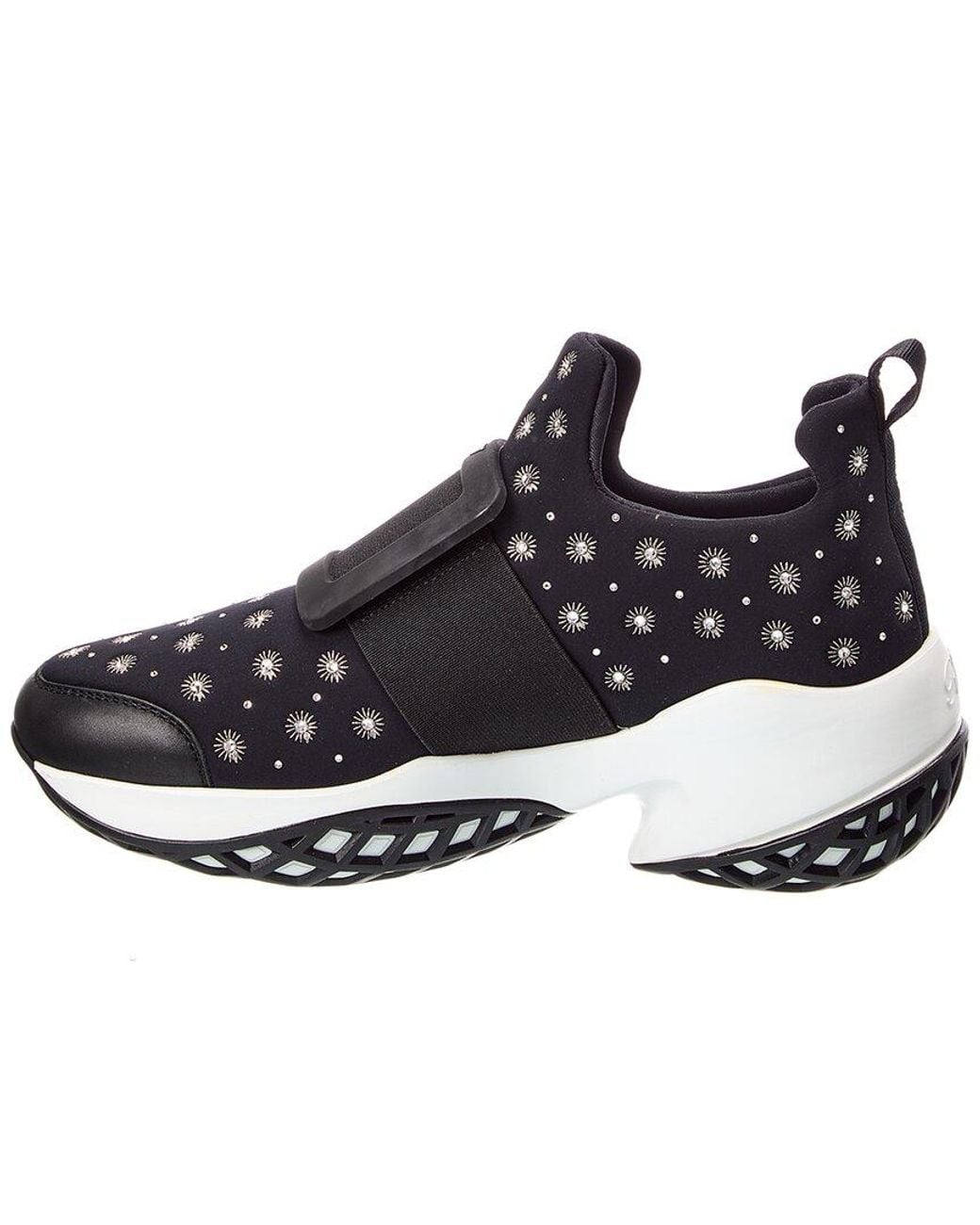 Roger Vivier Black Neoprene & Leather Sneaker